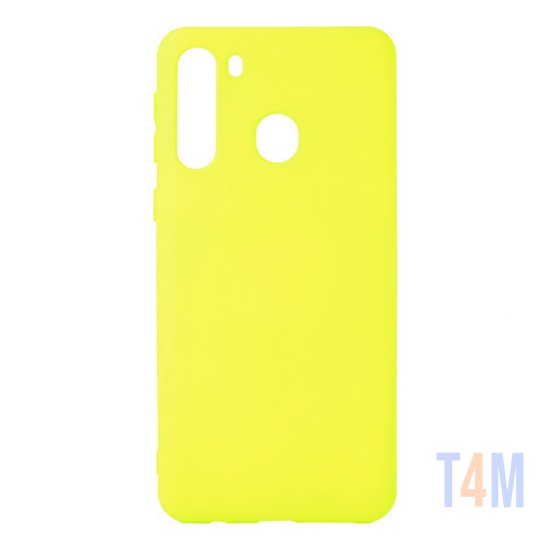 Funda de Silicona Suave para Samsung Galaxy A21 Amarillo